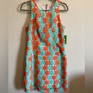 Lilly Pulitzer size 8 dress with crocheted shift- NEVER WORN WITH TAGS